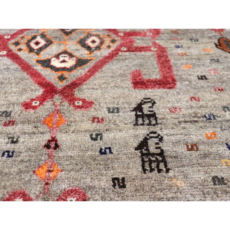 オールドギャッベ　ヴィンテージラグ　カシュカイ族 152x115cm 赤いスカラベ | ブランド登録なし | 06