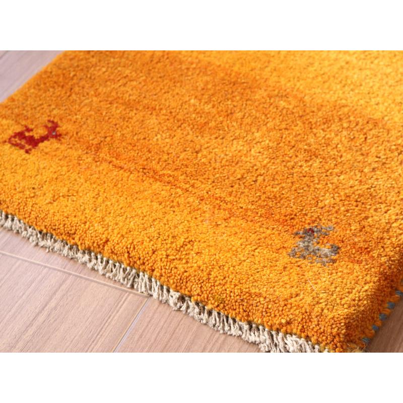 ギャッベ ミニサイズ  56×45cm イエローオレンジ 動物 | ブランド登録なし | 03