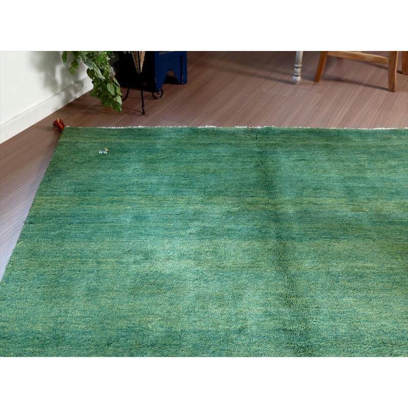 ギャッベ　グリーン 無地　シンプル 238x170cm 自然なグラデーション | ブランド登録なし | 11