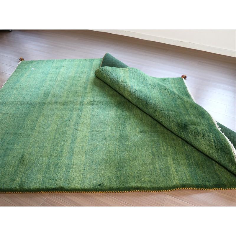 ギャッベ　グリーン 無地　シンプル 238x170cm 自然なグラデーション | ブランド登録なし | 12