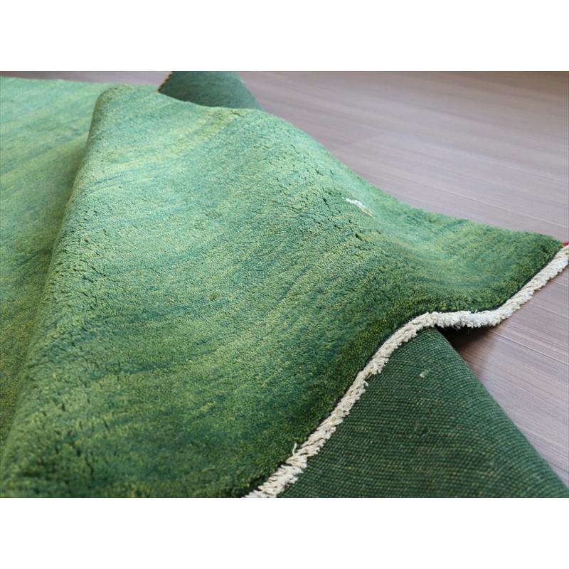 ギャッベ　グリーン 無地　シンプル 238x170cm 自然なグラデーション | ブランド登録なし | 13