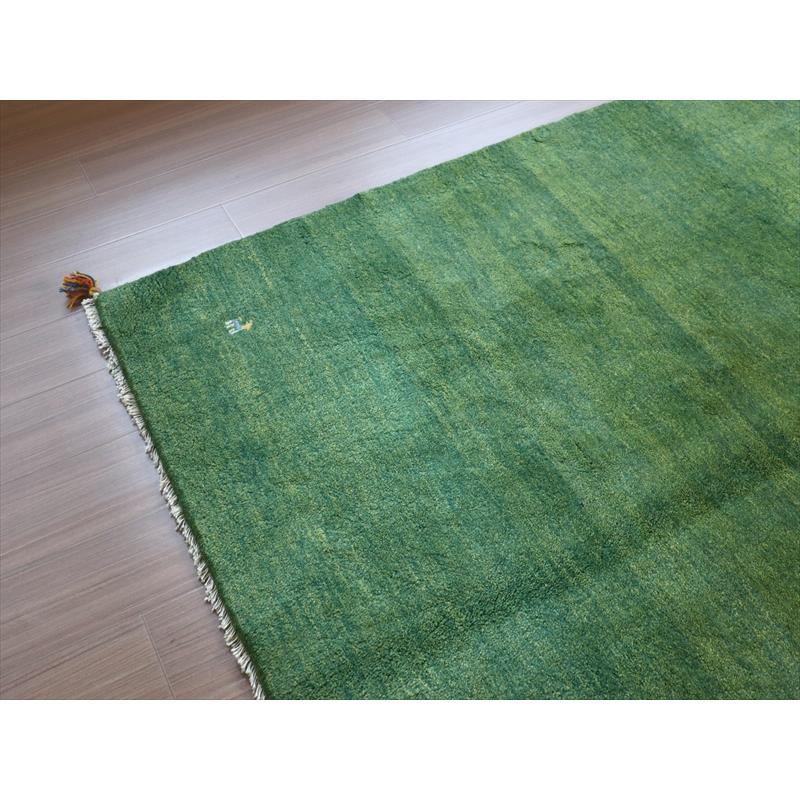 ギャッベ　グリーン 無地　シンプル 238x170cm 自然なグラデーション | ブランド登録なし | 03