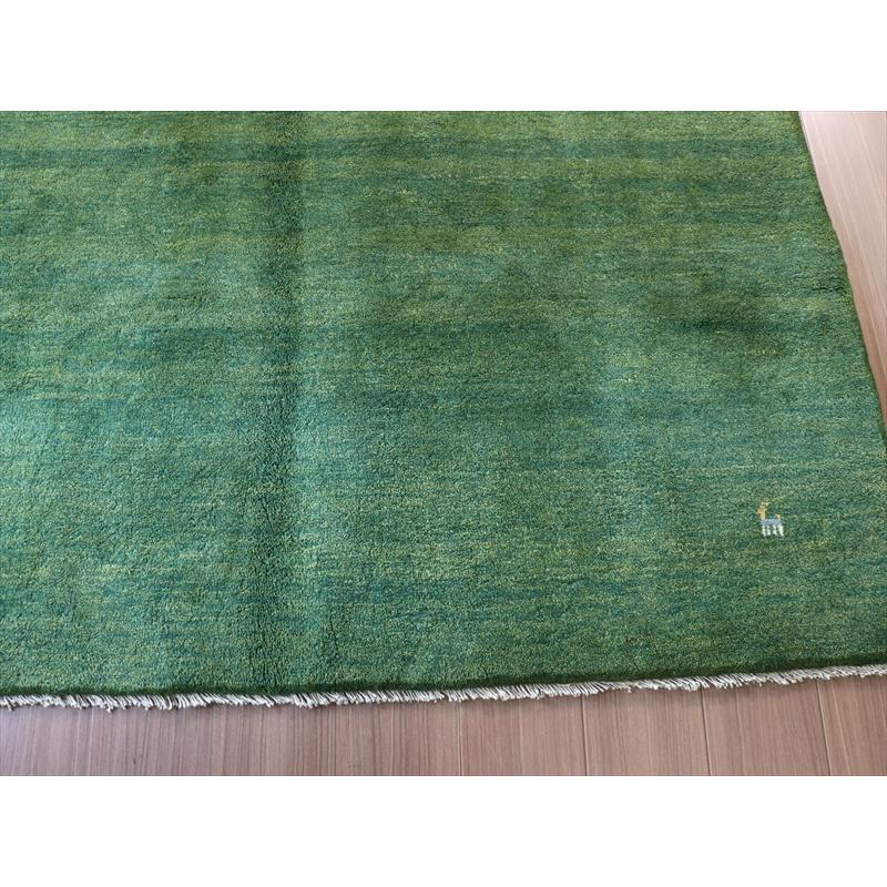 ギャッベ　グリーン 無地　シンプル 238x170cm 自然なグラデーション | ブランド登録なし | 06