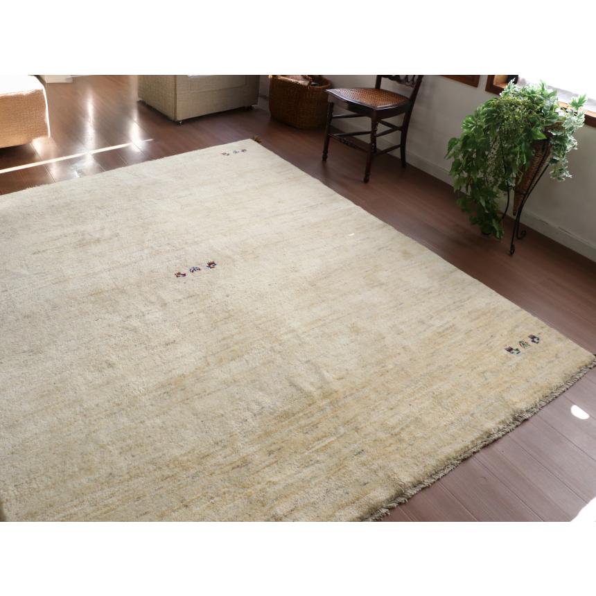 ギャッベ　イラン産手織りラグ　ふかふか 263x200cm ナチュラルアイボリー 大型ルームサイズ | ブランド登録なし | 06