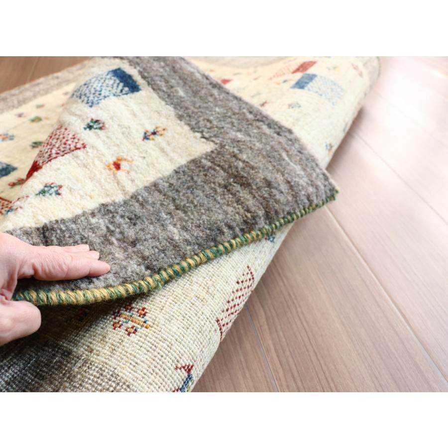 ギャッベ リズバフト ナチュラル/グレー 123x90cm 細かな織り | ブランド登録なし | 10