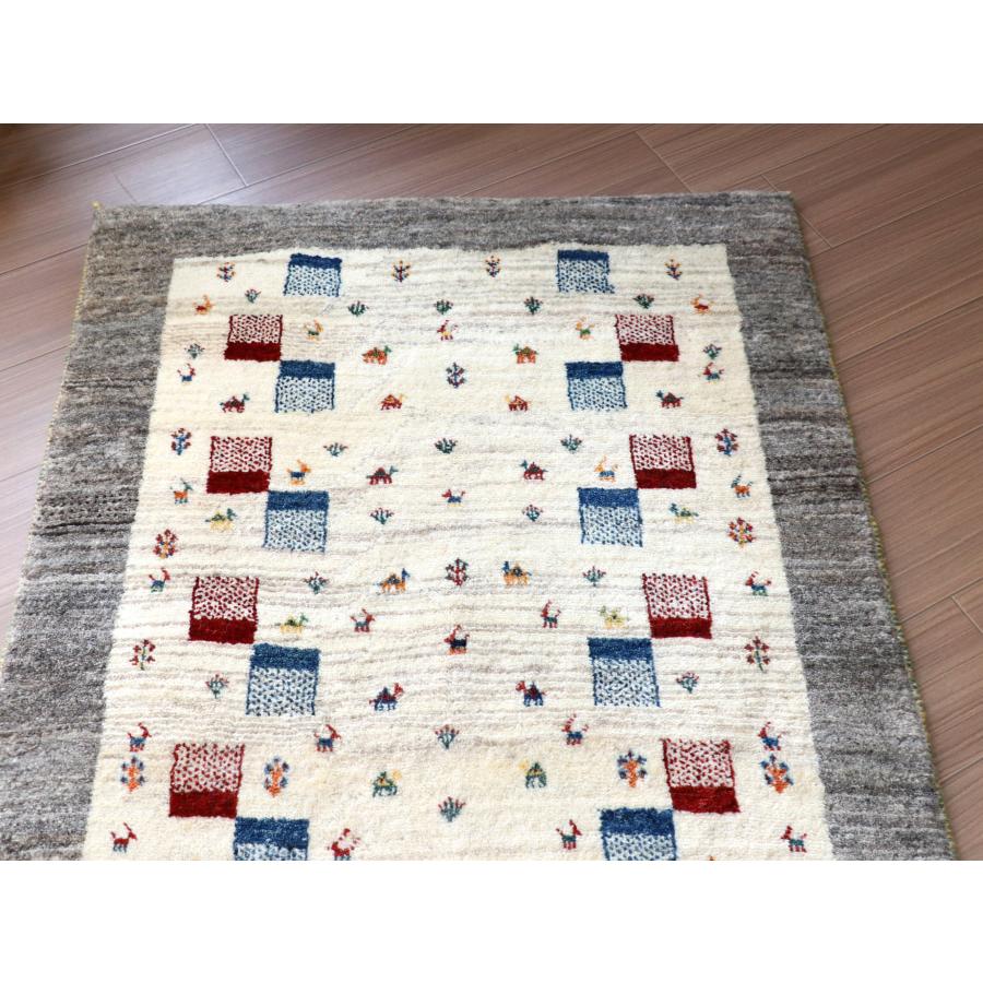 ギャッベ リズバフト ナチュラル/グレー 123x90cm 細かな織り | ブランド登録なし | 05