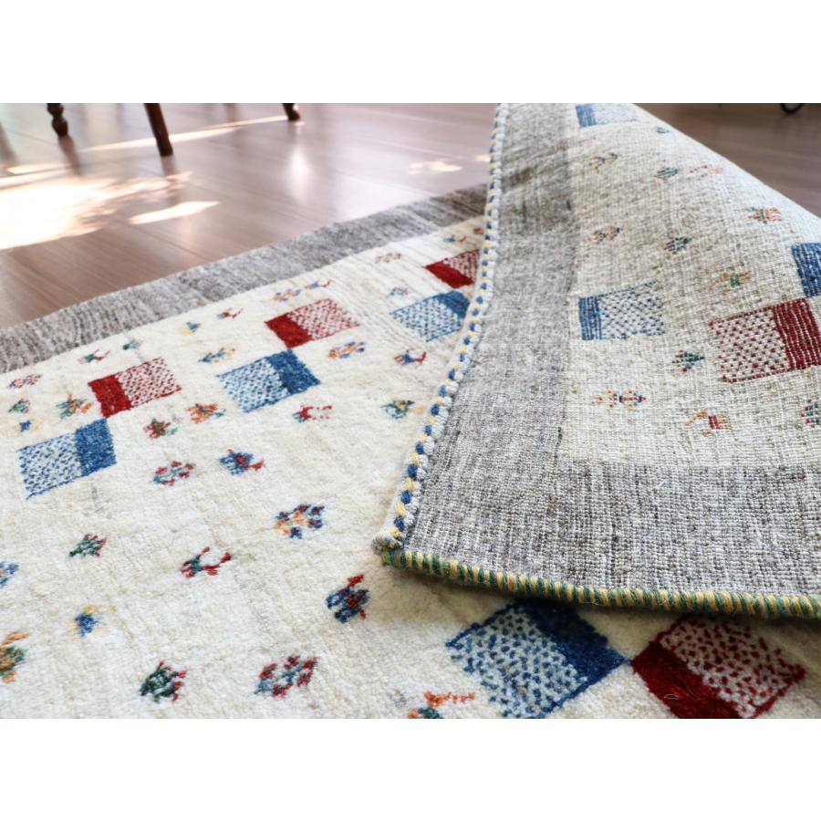 ギャッベ リズバフト ナチュラル/グレー 123x90cm 細かな織り | ブランド登録なし | 08