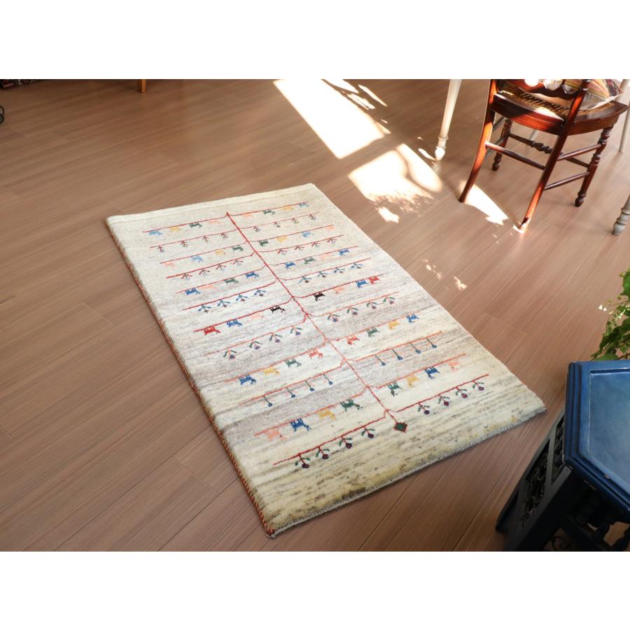 ギャッベ リズバフト ベージュグラデーション 130x80cm 細かな織り　生命の木 | ブランド登録なし | 04