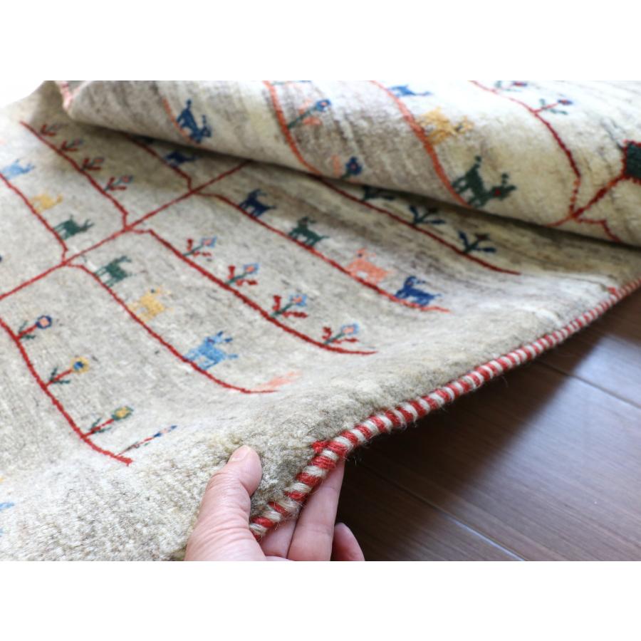 ギャッベ リズバフト ベージュグラデーション 130x80cm 細かな織り　生命の木 | ブランド登録なし | 08