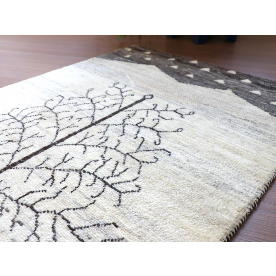 ギャッベ リズバフト 生命の木 132x79cm 細かな織り　モノトーン | ブランド登録なし | 06