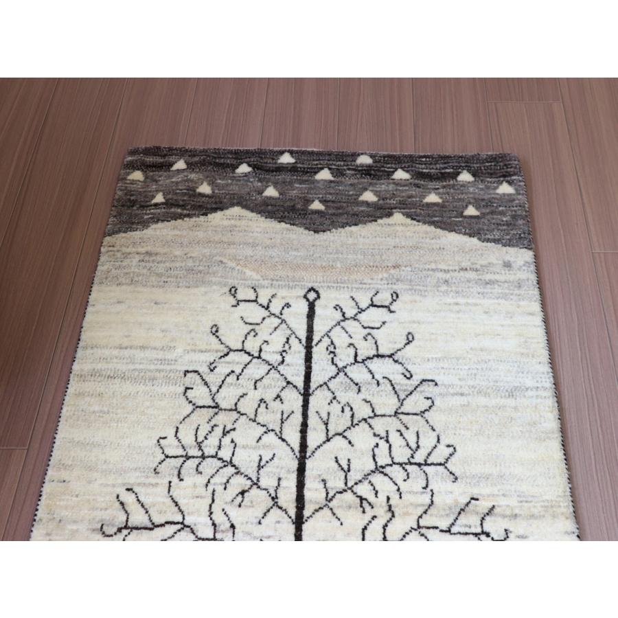 ギャッベ リズバフト 生命の木 132x79cm 細かな織り　モノトーン | ブランド登録なし | 08