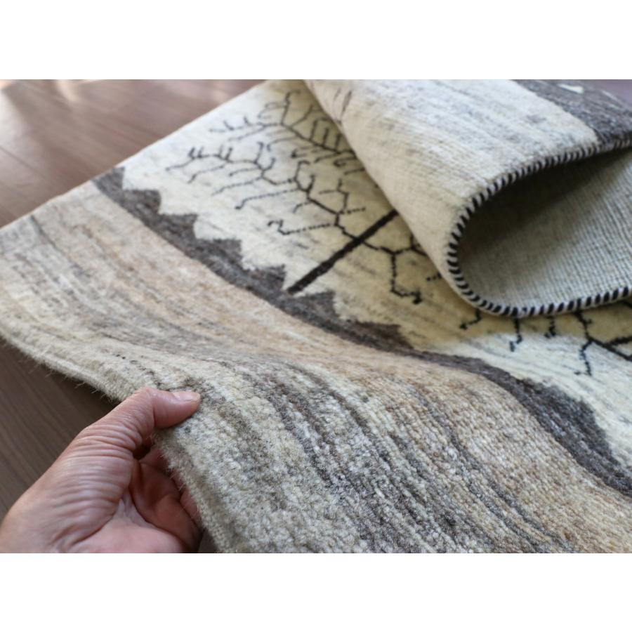 ギャッベ リズバフト 生命の木 132x79cm 細かな織り　モノトーン | ブランド登録なし | 09