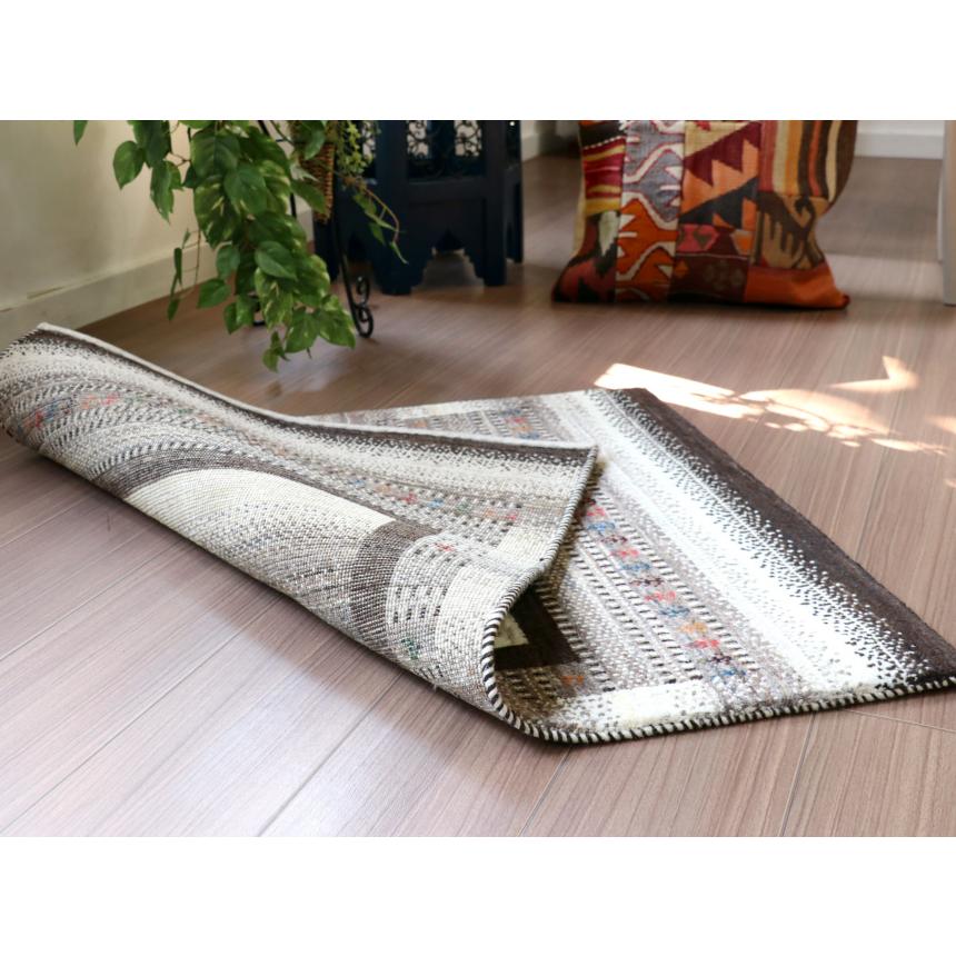 ギャッベ　タビーバフ Gabbeh Tabiibaft 96x71cm アイボリー　ブラウン　グラデーション | ブランド登録なし | 07