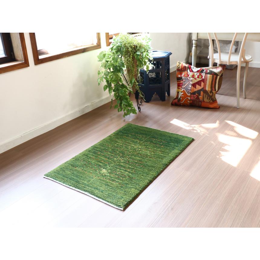 イラン産手織りギャッベ　バナフシェ 99x64cm 明るいグリーン　生命の木 | ブランド登録なし | 01