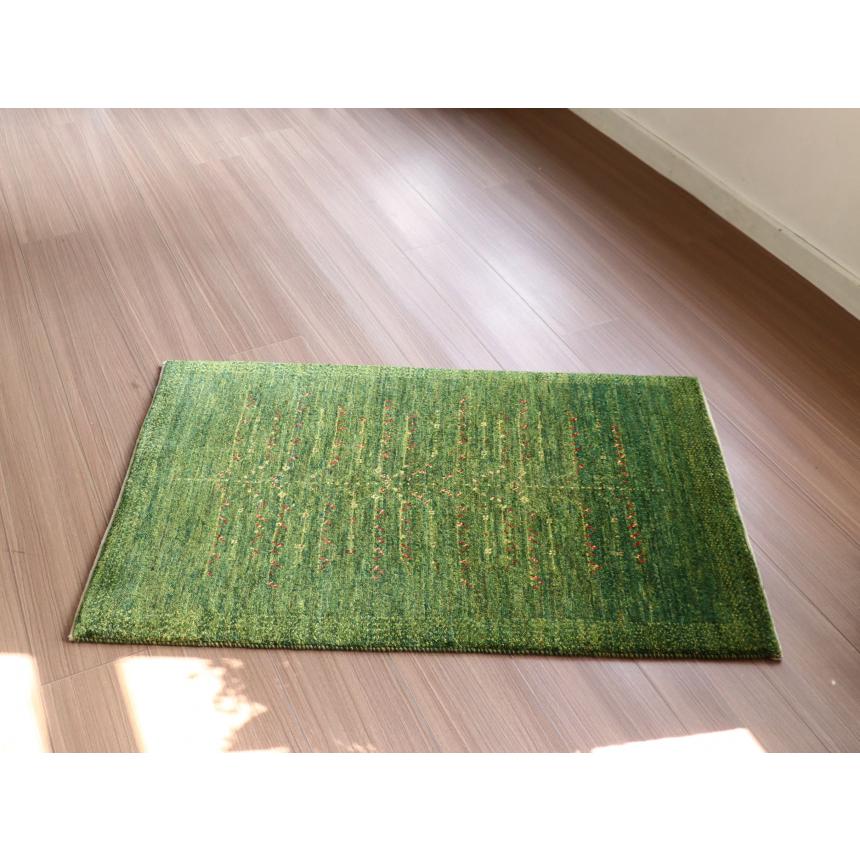 イラン産手織りギャッベ　バナフシェ 99x64cm 明るいグリーン　生命の木 | ブランド登録なし | 04