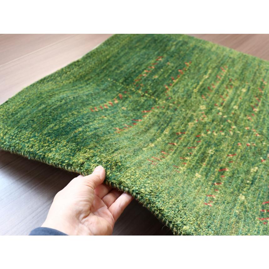 イラン産手織りギャッベ　バナフシェ 99x64cm 明るいグリーン　生命の木 | ブランド登録なし | 06