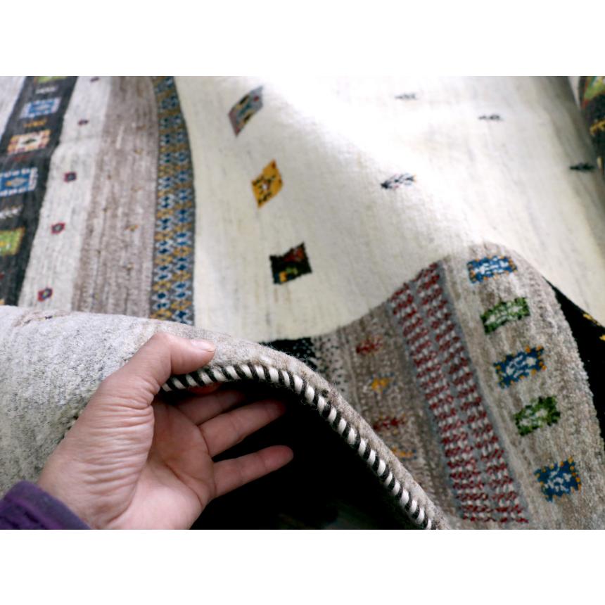 ギャッベ　タビーバフ Gabbeh Tabiibaft 205x157cm ナチュラルなモノトーングラデーション | ブランド登録なし | 14