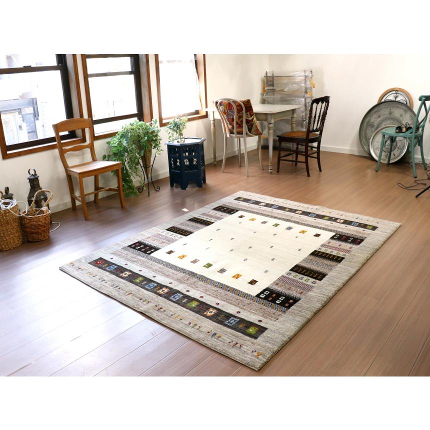 ギャッベ　タビーバフ Gabbeh Tabiibaft 205x157cm ナチュラルなモノトーングラデーション | ブランド登録なし | 01