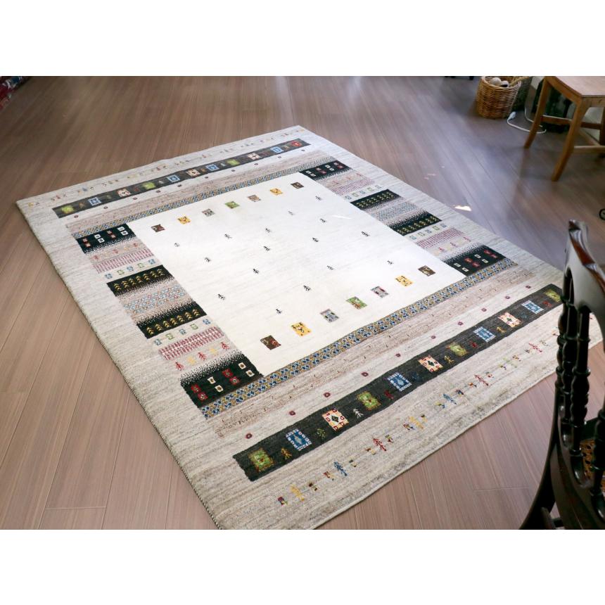 ギャッベ　タビーバフ Gabbeh Tabiibaft 205x157cm ナチュラルなモノトーングラデーション | ブランド登録なし | 09