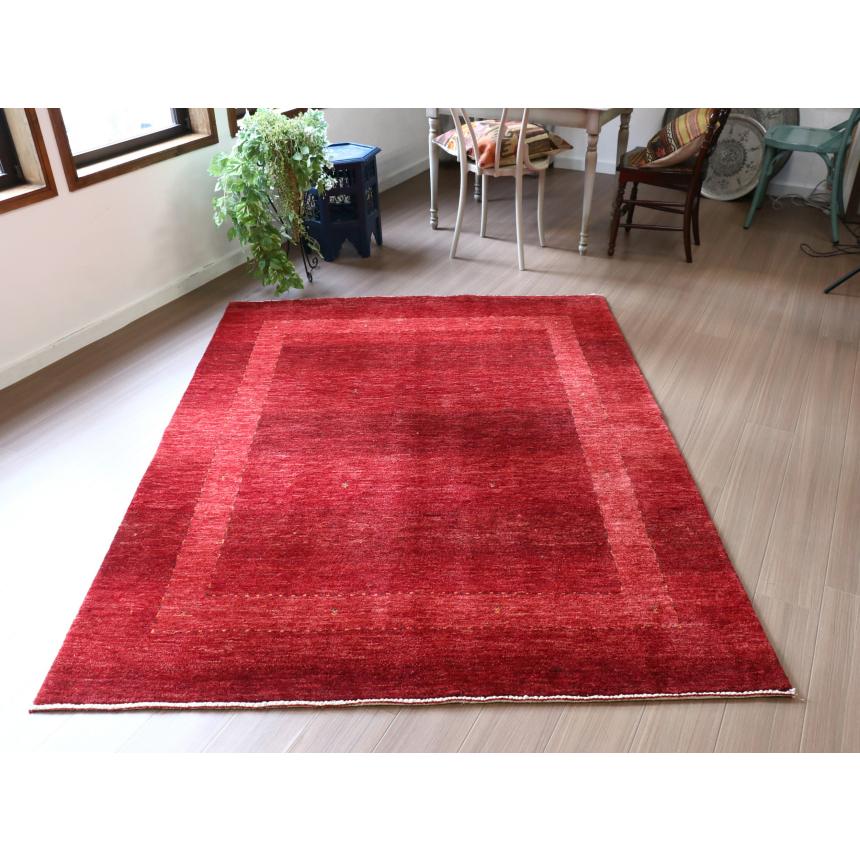ギャッベ　 最上級の織りロリアタシュ  212x162cm レッド　グラデーション　スクエアデザイン | ブランド登録なし | 10