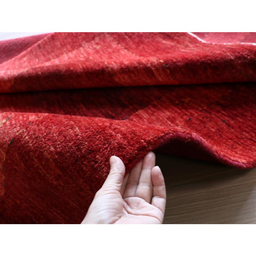 ギャッベ　 最上級の織りロリアタシュ  212x162cm レッド　グラデーション　スクエアデザイン | ブランド登録なし | 15