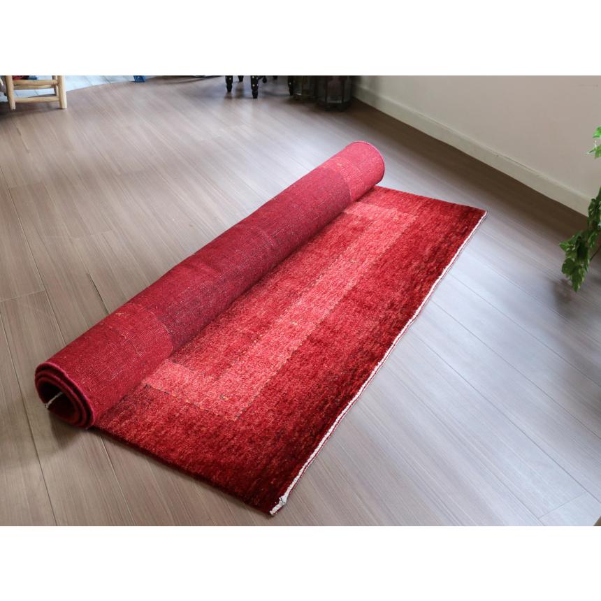 ギャッベ　 最上級の織りロリアタシュ  212x162cm レッド　グラデーション　スクエアデザイン | ブランド登録なし | 16