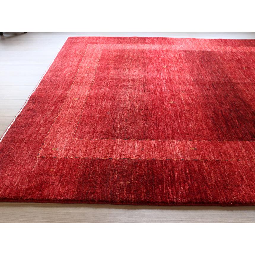 ギャッベ　 最上級の織りロリアタシュ  212x162cm レッド　グラデーション　スクエアデザイン | ブランド登録なし | 09