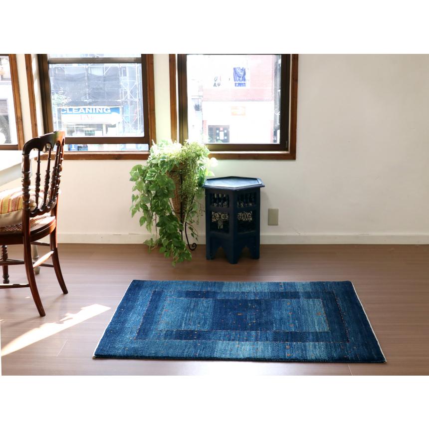 ギャッベ ロリアタシュ　細かな織りの最高級ギャッベ  122x81cm ブルー　ネイビー　グラデーション | ブランド登録なし | 02