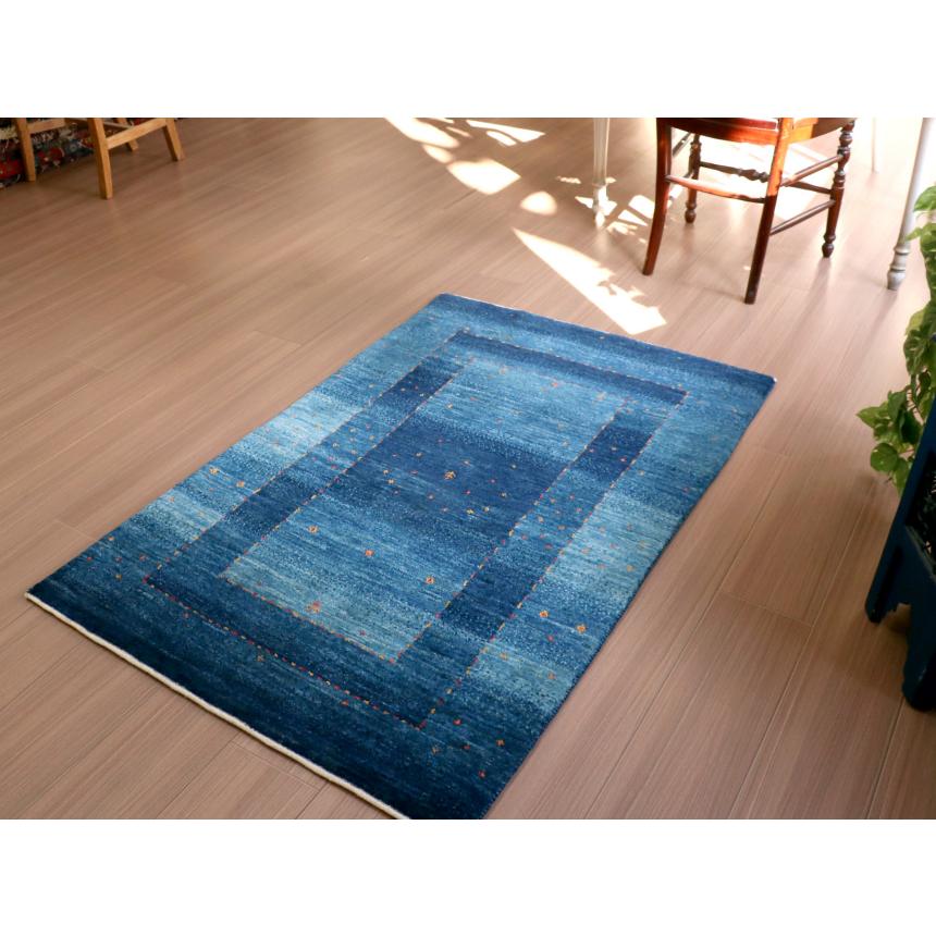 ギャッベ ロリアタシュ　細かな織りの最高級ギャッベ  122x81cm ブルー　ネイビー　グラデーション | ブランド登録なし | 04