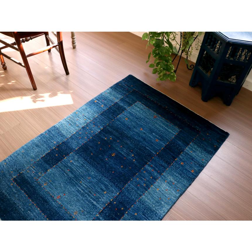 ギャッベ ロリアタシュ　細かな織りの最高級ギャッベ  122x81cm ブルー　ネイビー　グラデーション | ブランド登録なし | 05