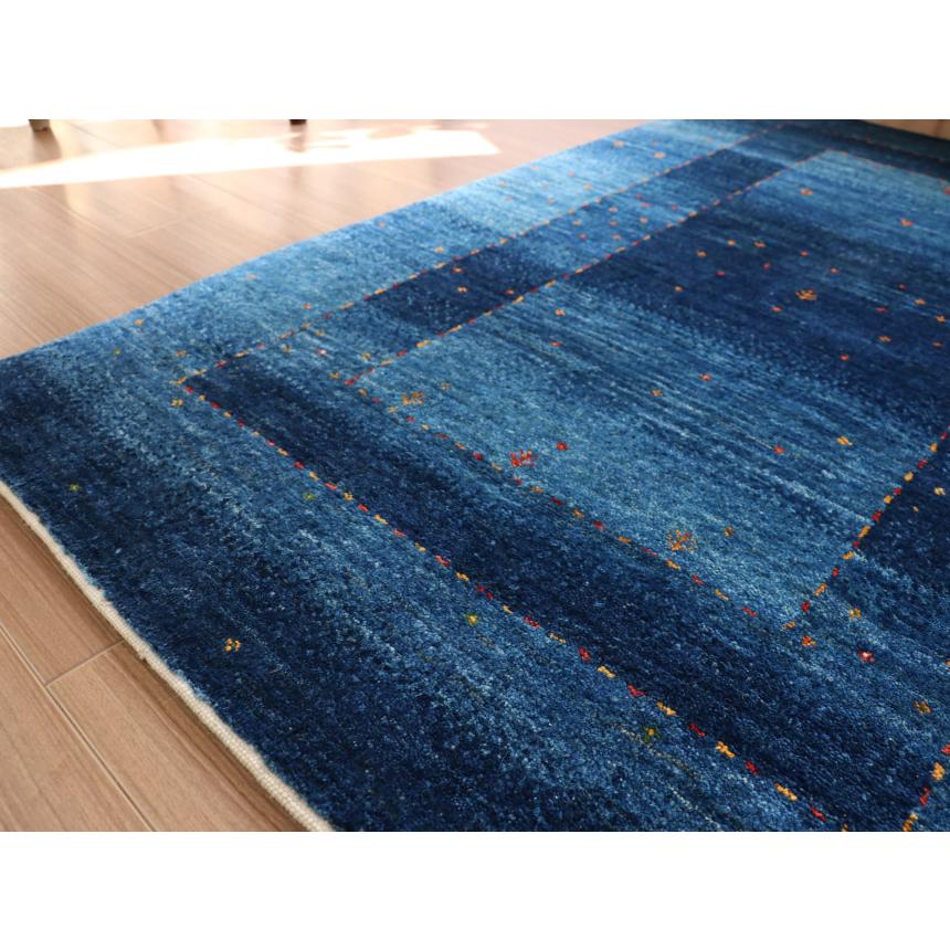 ギャッベ ロリアタシュ　細かな織りの最高級ギャッベ  122x81cm ブルー　ネイビー　グラデーション | ブランド登録なし | 06