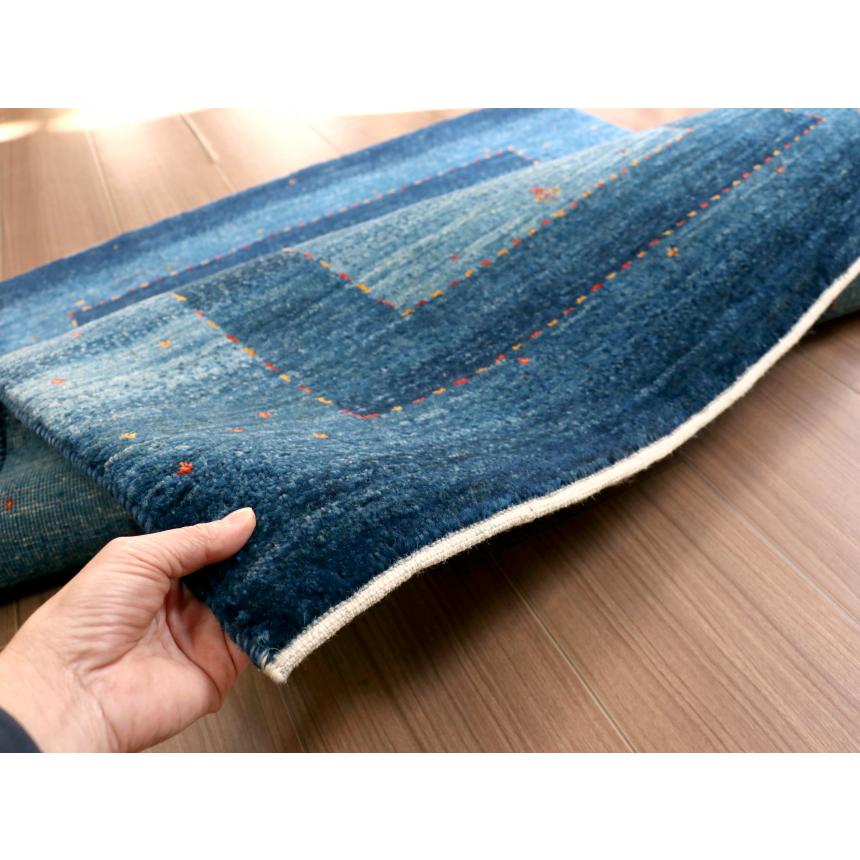 ギャッベ ロリアタシュ　細かな織りの最高級ギャッベ  122x81cm ブルー　ネイビー　グラデーション | ブランド登録なし | 08