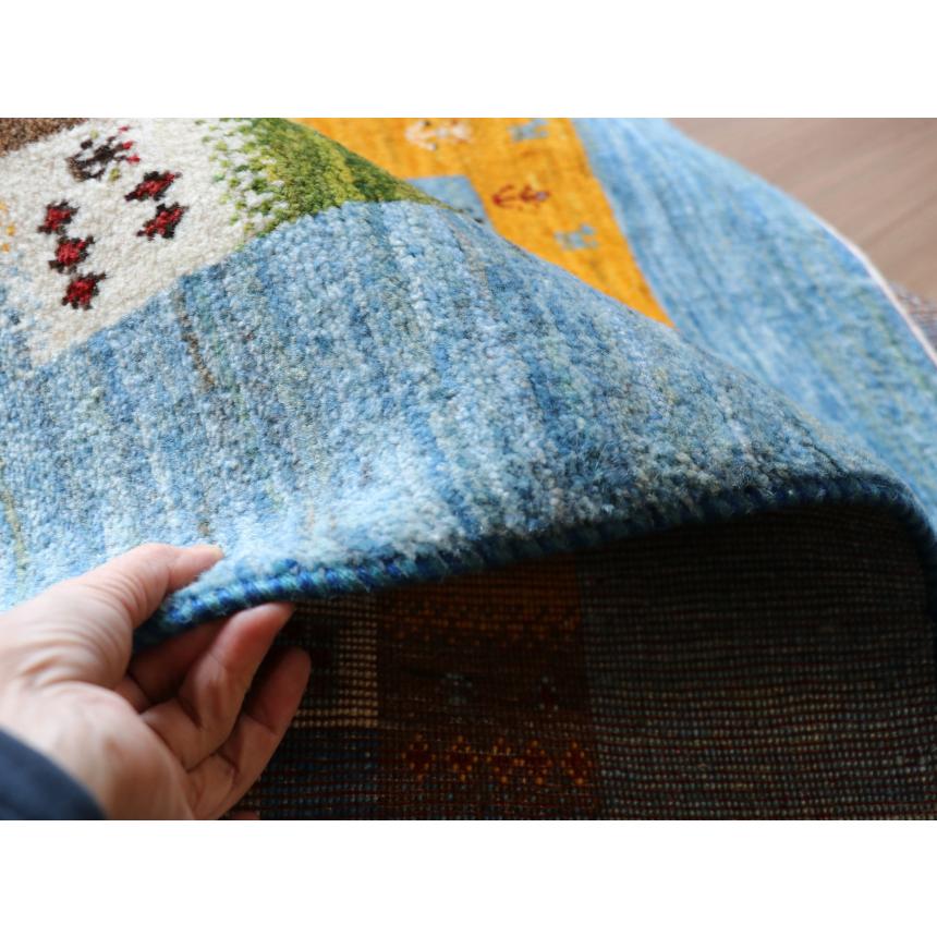 Gabbeh Nowbaft ノウバフト/ギャッベ 200x151cm 明るい水色　ランダムなモザイクデザイン | ブランド登録なし | 14