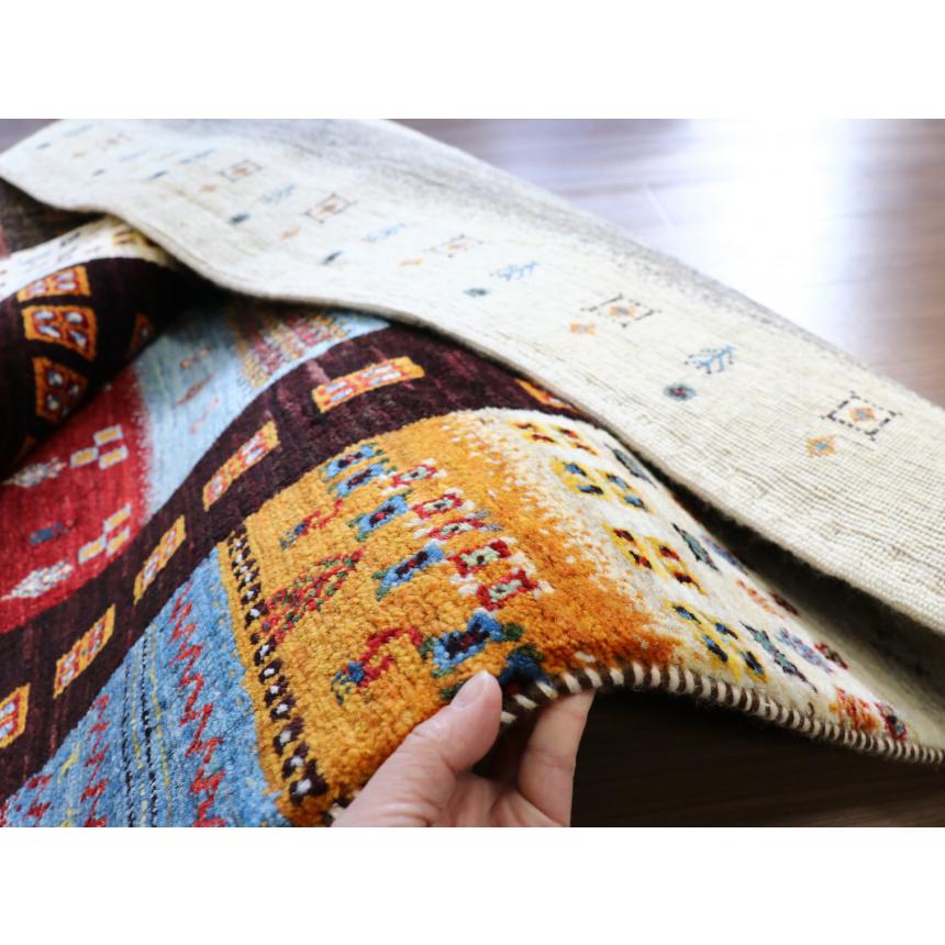 ギャッベ　ノウバフト Gabbeh Nowbaft 213x151cm モダンデザイン　カラフル　ストライプ | ブランド登録なし | 13