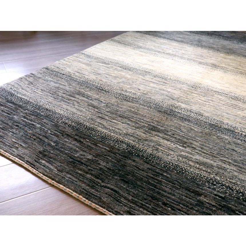 ギャッベ　タビーバフ Gabbeh Tabiibaft 206x157cm 無染色ナチュラルグレー　グラデーション | ブランド登録なし | 10