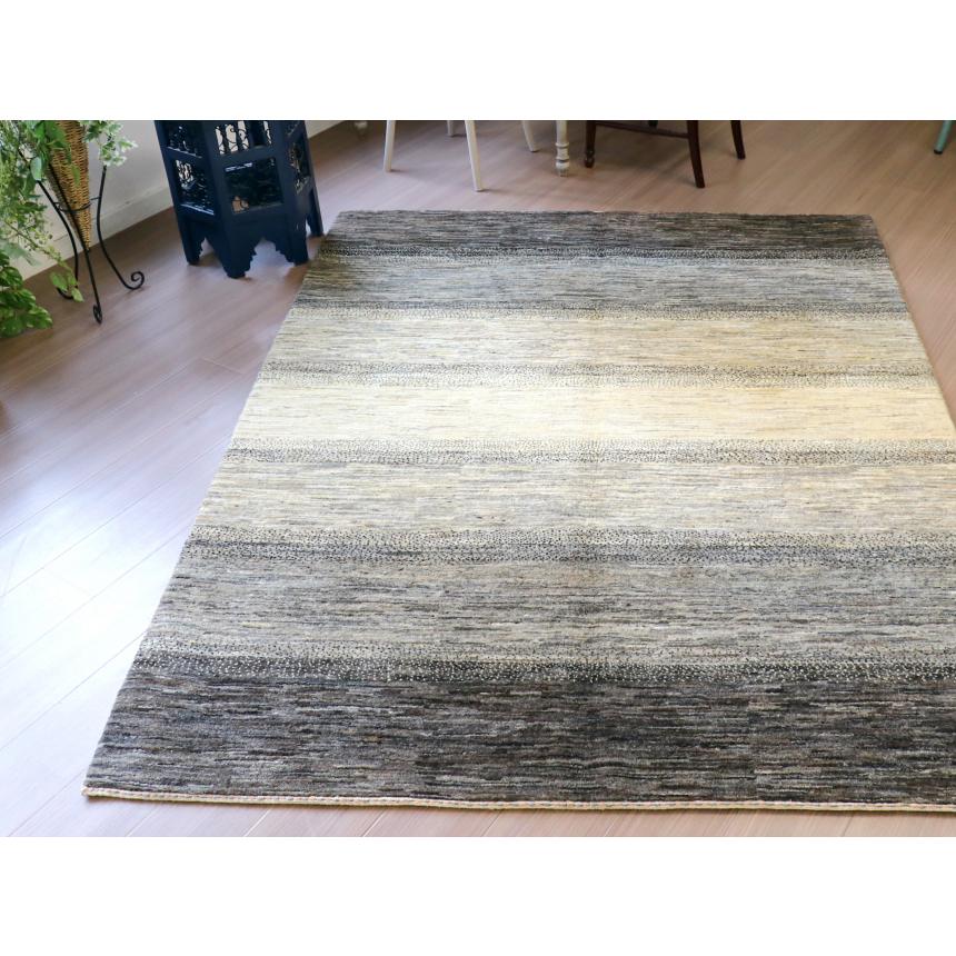 ギャッベ　タビーバフ Gabbeh Tabiibaft 206x157cm 無染色ナチュラルグレー　グラデーション | ブランド登録なし | 12