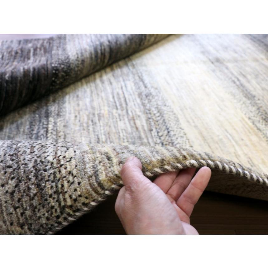 ギャッベ　タビーバフ Gabbeh Tabiibaft 206x157cm 無染色ナチュラルグレー　グラデーション | ブランド登録なし | 15
