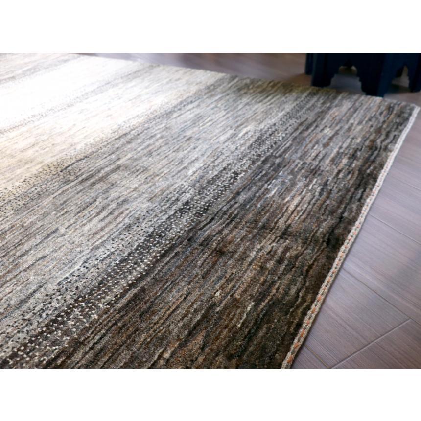 ギャッベ　タビーバフ Gabbeh Tabiibaft 206x157cm 無染色ナチュラルグレー　グラデーション | ブランド登録なし | 09