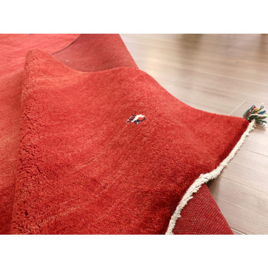 ギャッベ イラン産 手織り 237x202cm レッド　グラデーション　シンプル　無地 | ブランド登録なし | 13