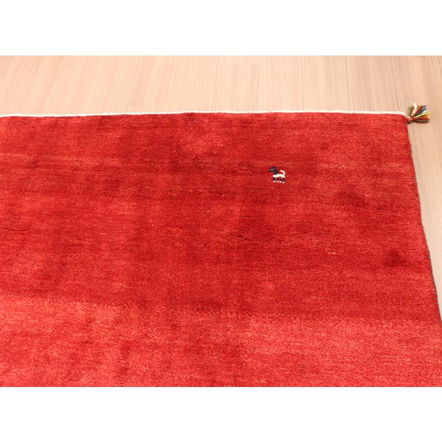 ギャッベ イラン産 手織り 237x202cm レッド　グラデーション　シンプル　無地 | ブランド登録なし | 07