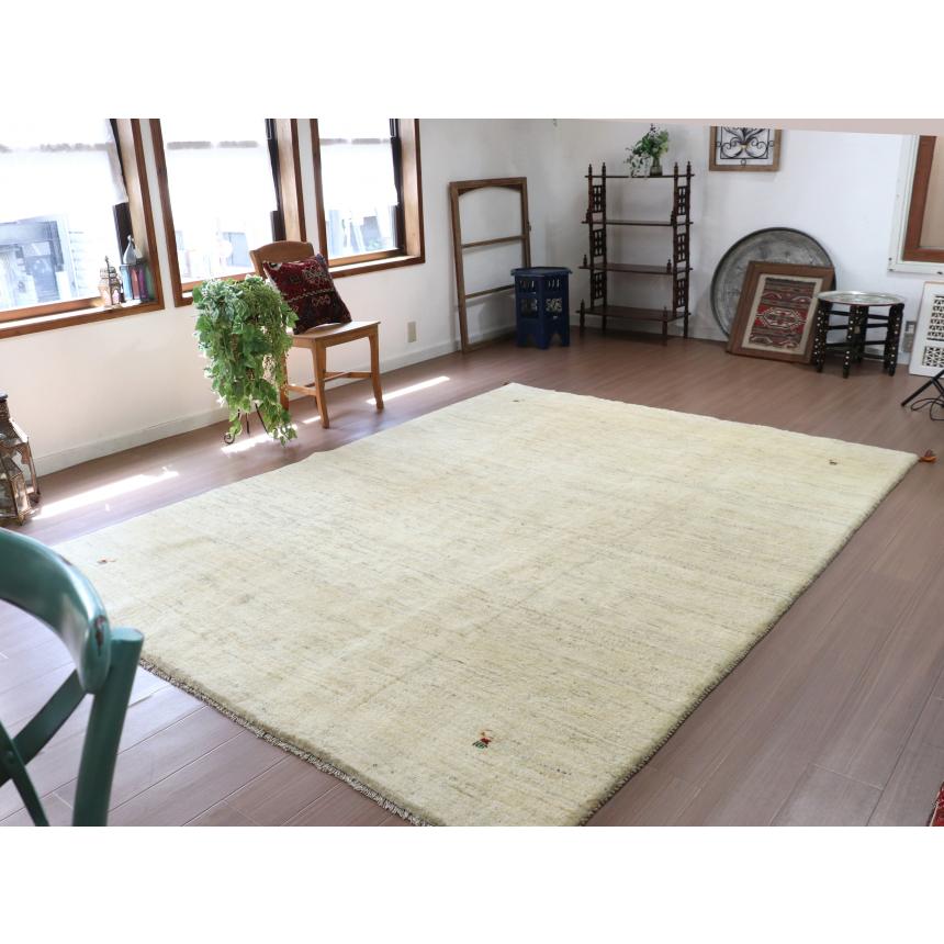 ギャッベ イラン産 手織り 280x210cm 無地　ナチュラル　シンプル | ブランド登録なし | 01
