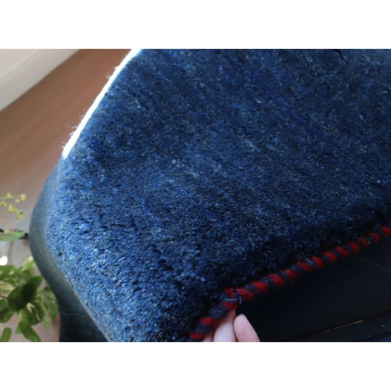 ギャッベ ふかふかの織り  148x53cm ネイビーブルー　シンプル　無地 |  | 05