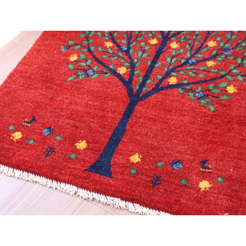 ギャッベ 細かな織り リズバフト 90x65cm レッド　枝葉を伸ばす生命の木 | ブランド登録なし | 03