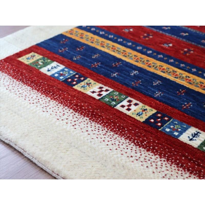 ギャッベ イラン産 手織り 122x84cm 細かな織りの動物とタイル | ブランド登録なし | 05