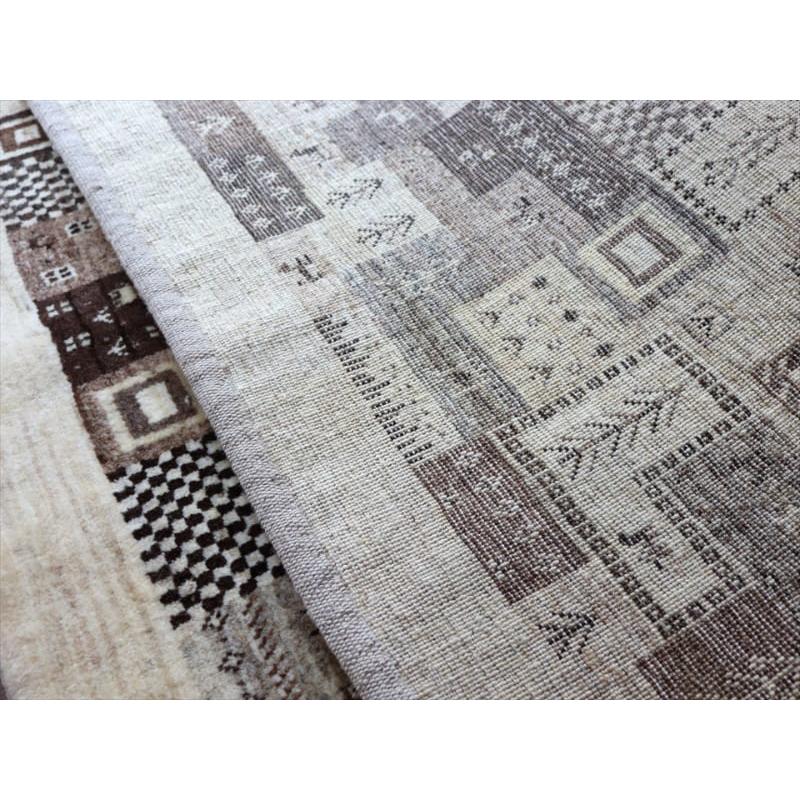 ギャッベ イラン産 手織り 126x87cm タイルデザイン モノトーン | ブランド登録なし | 06