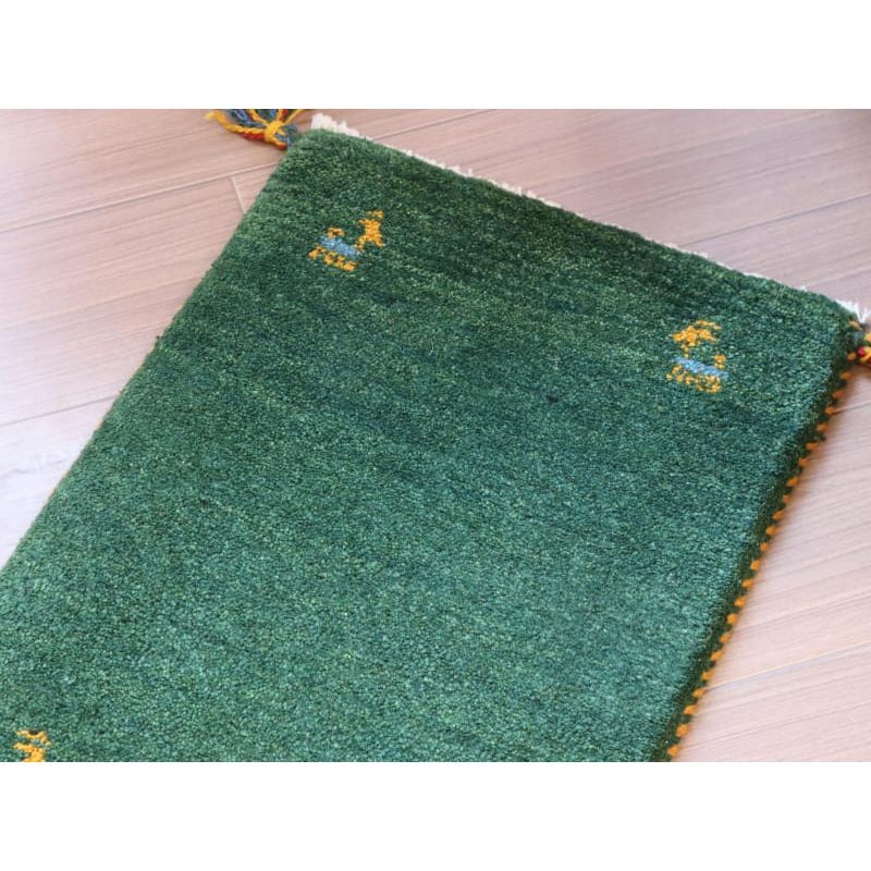 ギャッベ イランの手織りラグ GABBEH 59x42cm グリーン | ブランド登録なし | 02