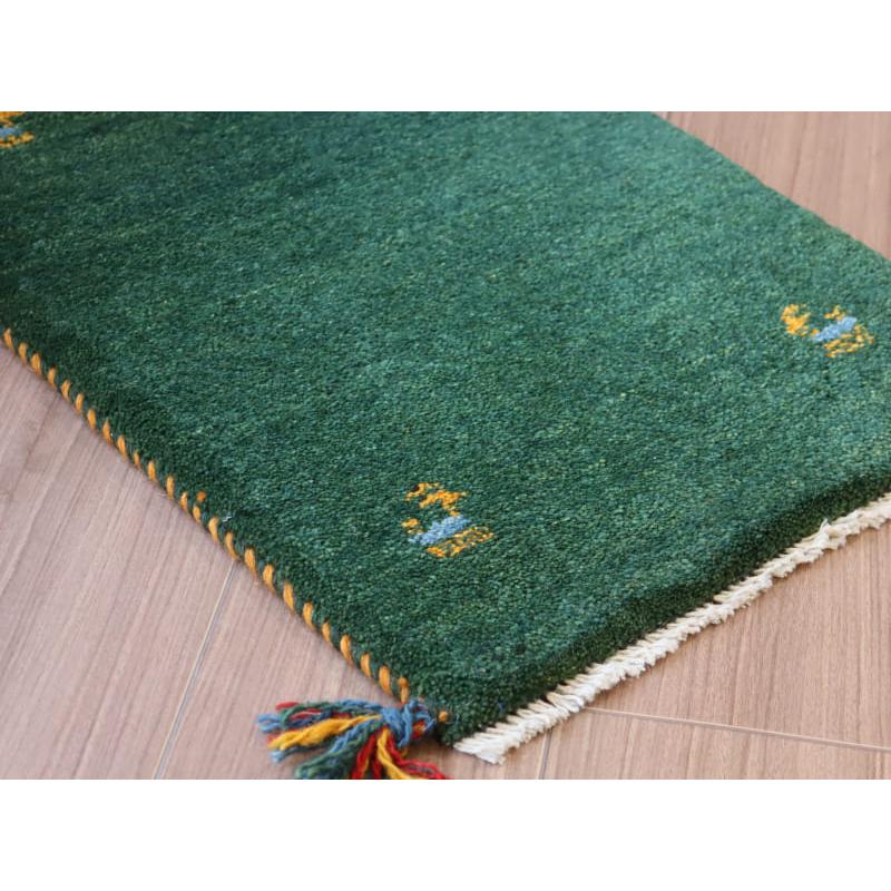 ギャッベ イランの手織りラグ GABBEH 59x42cm グリーン | ブランド登録なし | 03