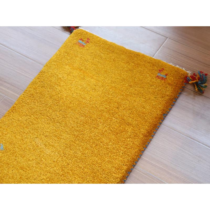ギャッベ イランの手織りラグ GABBEH 60x41cm イエロー | ブランド登録なし | 02