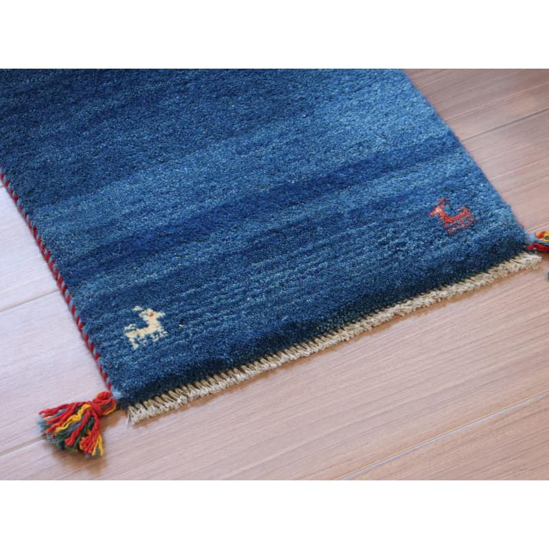 ギャッベ イランの手織りラグ GABBEH 59x43cm ブルー | ブランド登録なし | 03