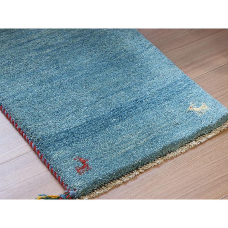 ギャッベ イランの手織りラグ GABBEH 57x41cm 水色 | ブランド登録なし | 03